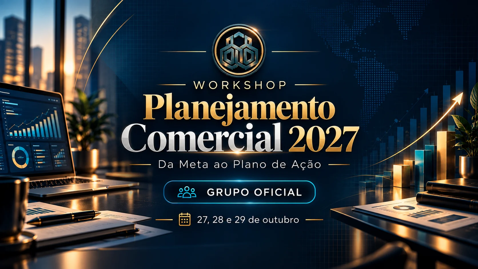 Capa oficial do Workshop Planejamento Comercial 2027 — Da Meta ao Plano de Ação