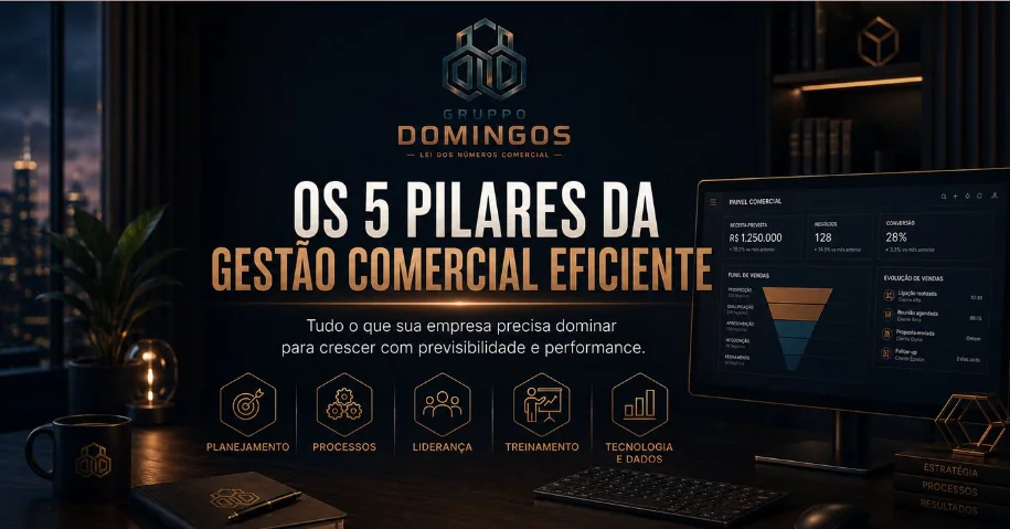 Capa oficial do artigo Os 5 Pilares da Gestão Comercial Eficiente