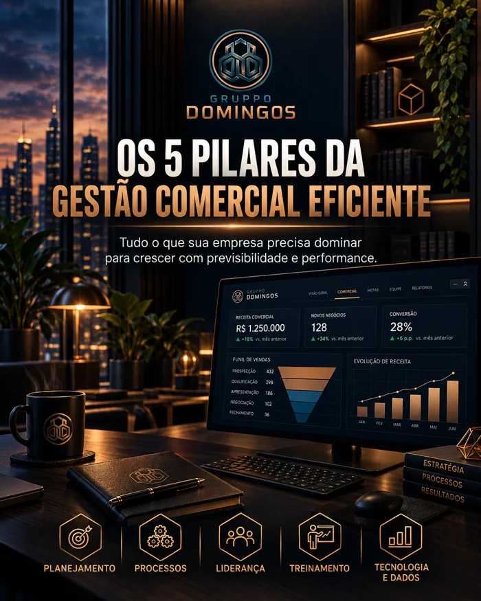 Capa do artigo Os 5 Pilares da Gestão Comercial Eficiente